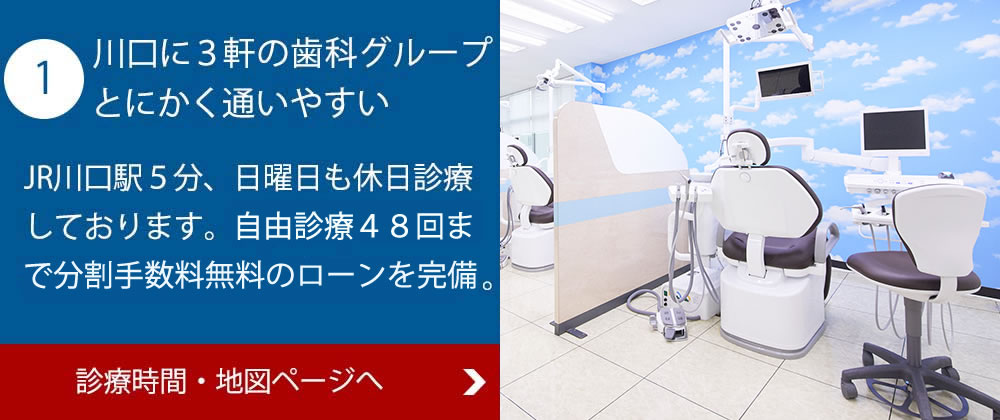 川口の歯医者 うけがわ歯科本院 日曜日夜もok 川口駅西口すぐ